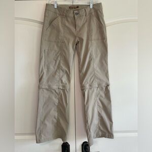 Prana Tan zip off Cargo Pants
